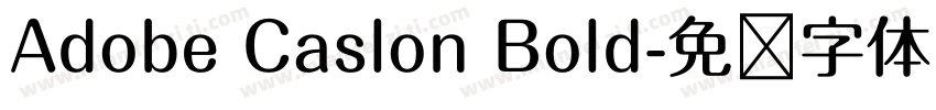 Adobe Caslon Bold字体转换